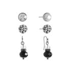 Liz Claiborne Womens 3 Pair Black Jewelry Set