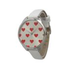 Olivia Pratt Womens Hearts Dial White Leather Watch 13942white
