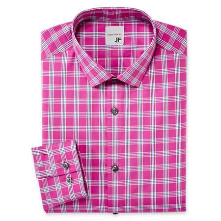 Jf J. Ferrar Cotton Dress Shirt - Slim Fit