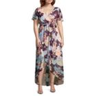 Melrose Short Sleeve Floral Maxi Dress - Plus