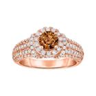 True Love, Celebrate Romance 1 Ct. T.w. Certified Champagne & White Diamond Ring