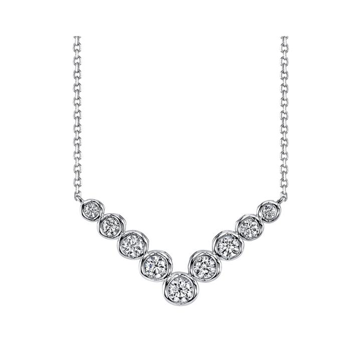 Sirena 1/2 Ct. T.w. Diamond 14k White Gold Necklace