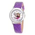 Disney Frozen Anna & Elsa Purple Glitter Strap Watch