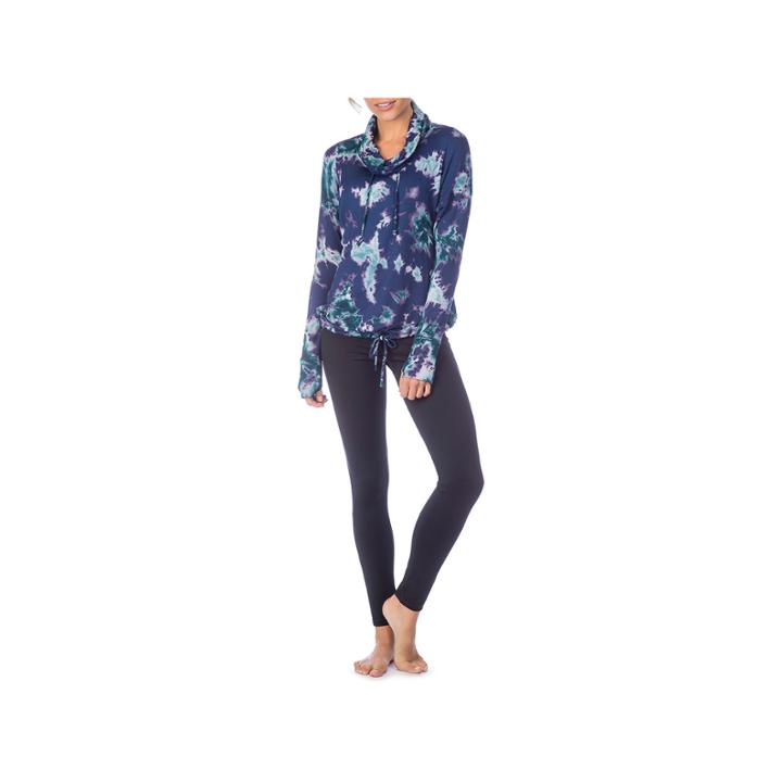 Pl Movement By Pink Lotus Long Sleeve Knit Tie Dye Hoodie