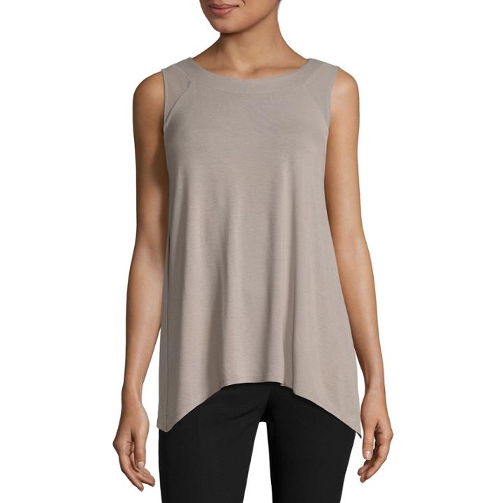 Worthington Sleeveless Scoop Neck T-shirt-womens