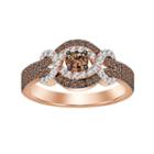 Womens 5/8 Ct. T.w. Champagne Diamond 10k Gold Cocktail Ring