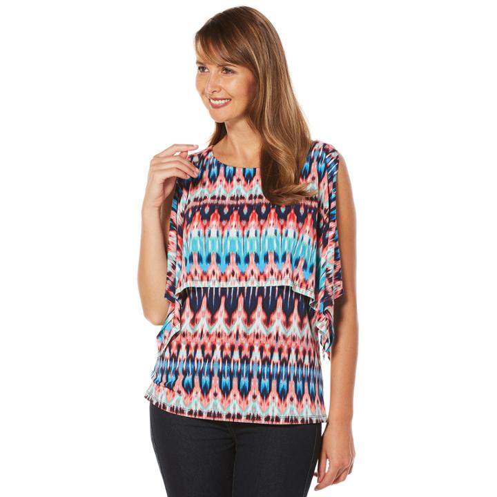 Rafaella Short Sleeve Crew Neck Knit Blouse