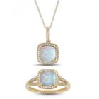 Womens 2-pack Multi Color Opal 10k Gold Jewelry Set