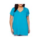 Boutique+ Double V-neck Basic Tee - Plus