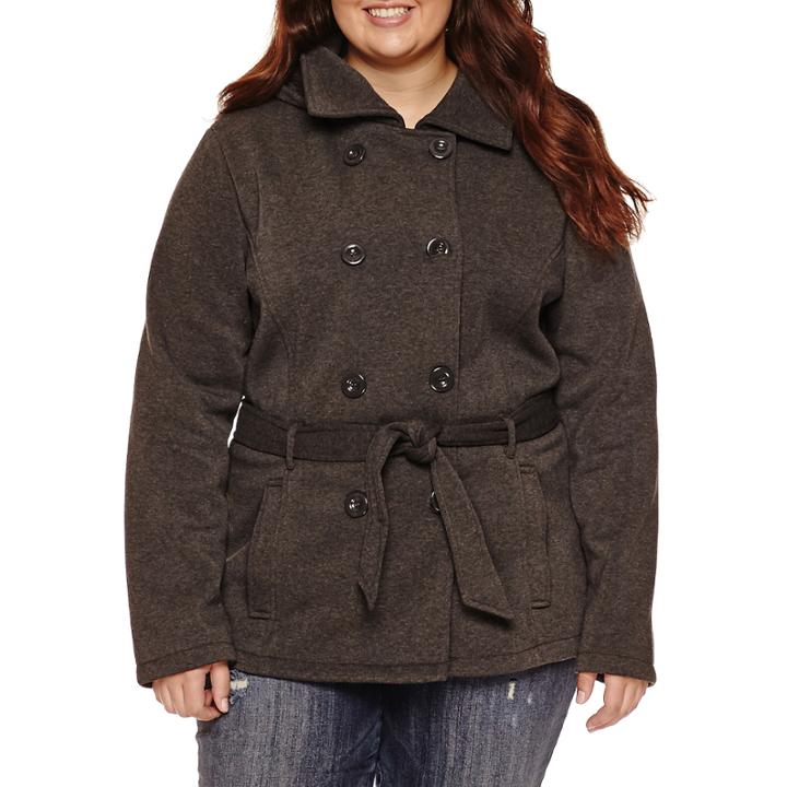 Ymi Belted Fleece Jacket-juniors Plus