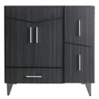 36-in. W 17-in. D Modern Plywood-melamine Vanity Base Set Only In Dawn Grey