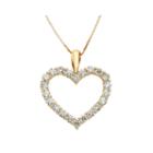 14k Yellow Gold 1 Carat Diamond Igl Certified Heart Pendant With Chain