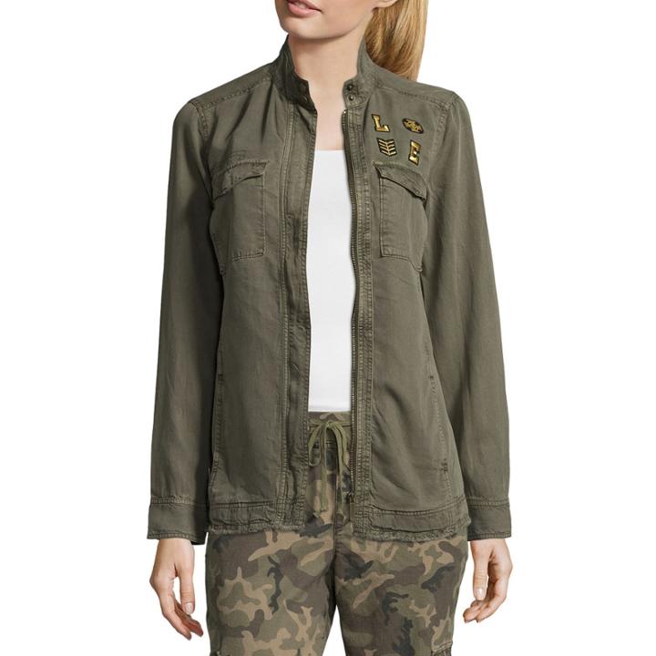 Libby Edelman Tencel Army Jacket