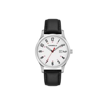 Caravelle Mens Black Strap Watch-43b152