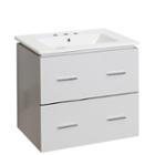 23.75-in. W Wall Mount White Vanity Set For 3h4-in. Drilling