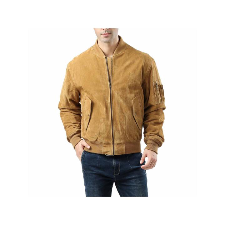 Ma 1 Suede Leather Suede Bomber Jacket Tall