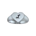 Personalized Initial Heart Ring