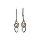 1/2 Ct. T.w. Champagne & White Diamond Sterling Silver Dangle Earrings
