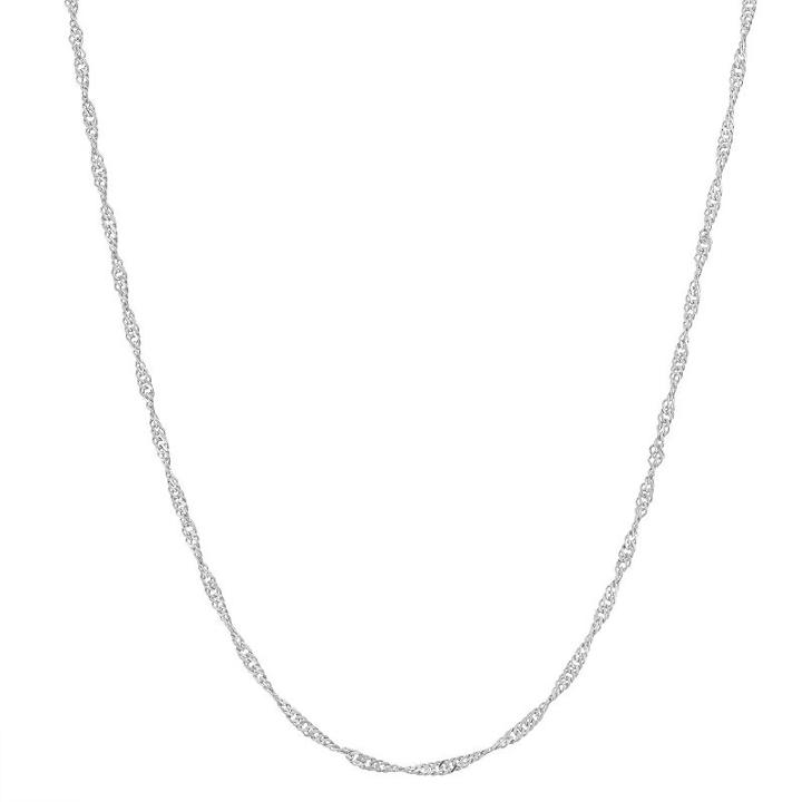 Semisolid Singapore 20 Inch Chain Necklace