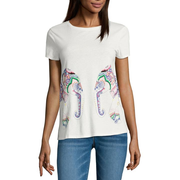 I Jeans By Buffalo Short Sleeve Elephant Graphic Tee