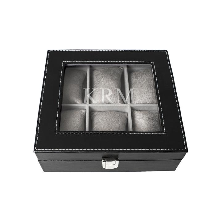 Personalized Faux-leather Watch Box
