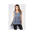 Buttoned Cutout Hi Lo Tank