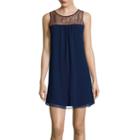 By & By Sleeveless Embroidered A-line Dress