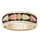 Black Hills Gold Landstroms Mens 10k Gold Wedding Band