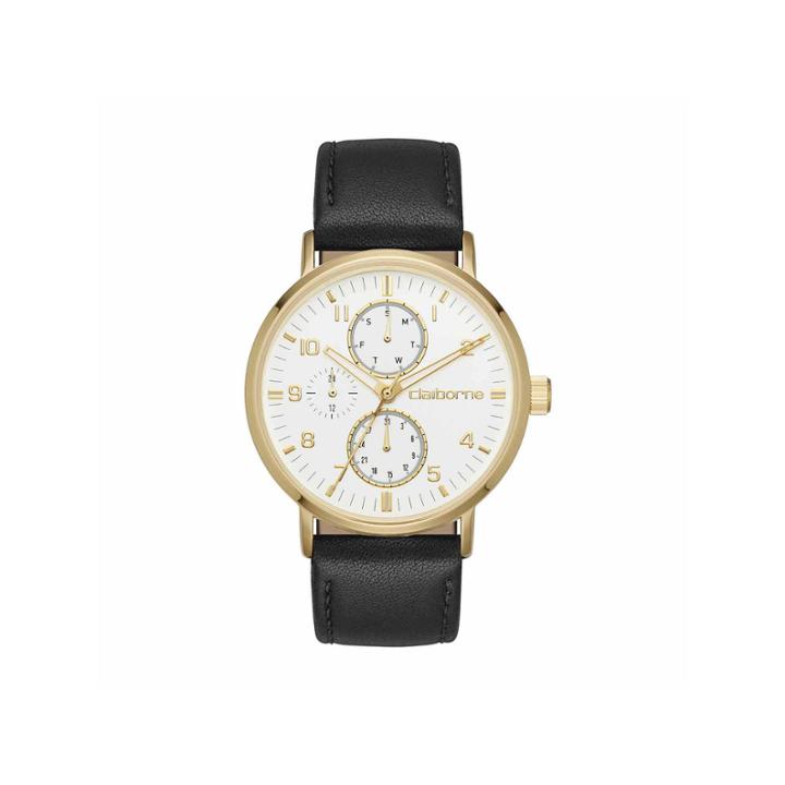 Claiborne Mens Black Strap Watch-clm1203