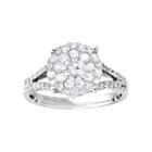 Brilliant Dream 1 Ct. T.w. Diamond Cluster Split-shank Engagement Ring