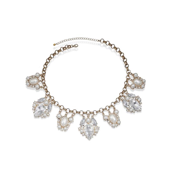 Mixit&trade; Simulated Pearl & Crystal Statement Necklace