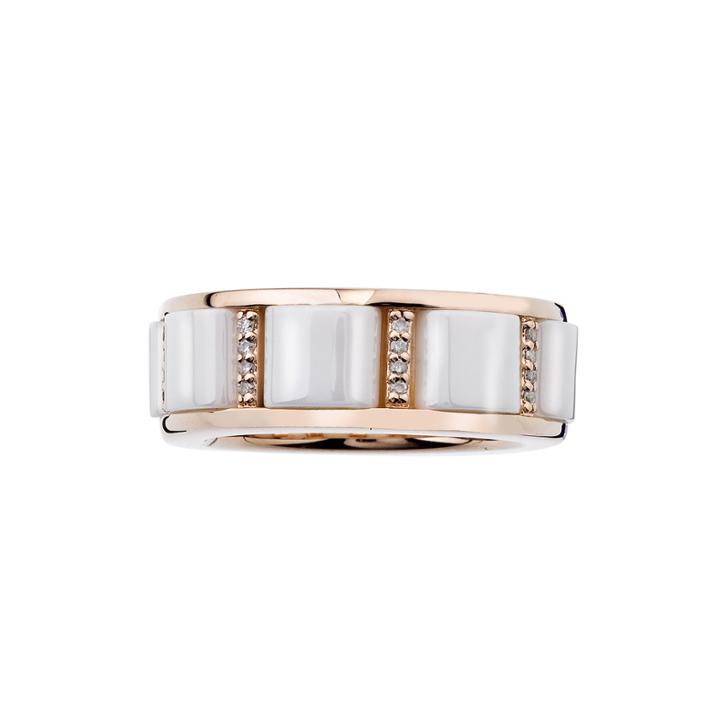 1/6 Ct. T.w. Diamond White Ceramic Buckle Band