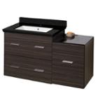 37.75-in. W Wall Mount Dawn Grey Vanity Set For 1hole Drilling Black Galaxy Top White Um Sink