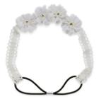 Carole White Lace Flower Headband