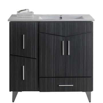 35.5-in. W Floor Mount Dawn Grey Vanity Set For 1hole Drilling