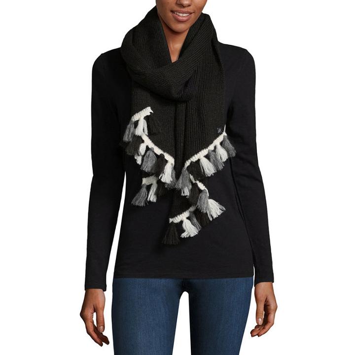 Libby Edelman Tassel Oblong Cold Weather Scarf