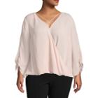 Bold Elements Cross Front Neck Blouse - Plus