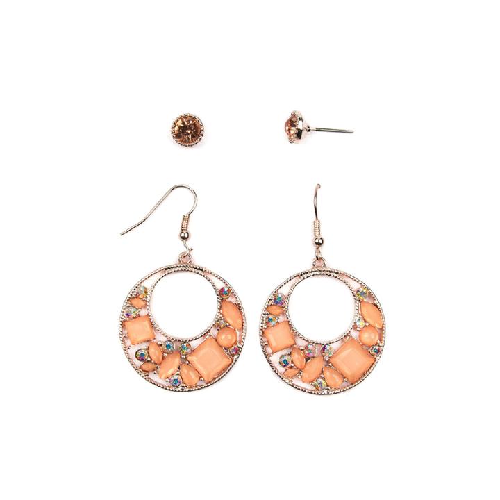 Arizona 4-pc. Orange Earring Sets