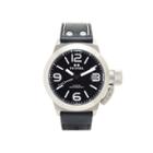 Tw Steel Canteen Strap Mens Black Leather Watch