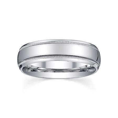 Mens 6mm Sterling Silver Wedding Band