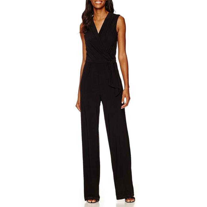 Tiana B Sleeveless Side-tie Jumpsuit - Tall