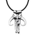 Star Wars Mandalorian Symbol Mens Stainless Steel Pendant Necklace