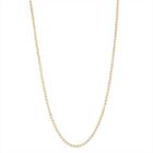 14k Gold Semisolid Bead 18 Inch Chain Necklace