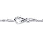 Everlasting Flower Womens Sterling Silver Oval Pendant Necklace