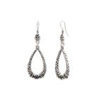 Mixit&trade; Hammered Silver-tone Teardrop Earrings