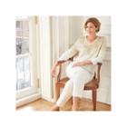 Alfred Dunner Tis The Season 3/4 Sleeve V Neck Pullover Sweater