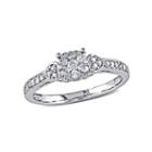Womens 1/3 Ct. T.w. Round White Diamond 10k Gold Engagement Ring