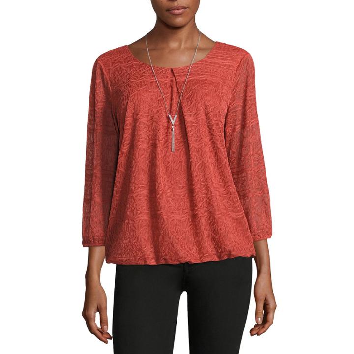 Alyx Bubble Crochet Knit Blouse