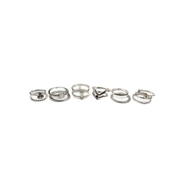 Decree Womens White Stackable Ring