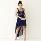 Love Reigns Sleeveless Embellished Illusion High-low Dress- Juniors